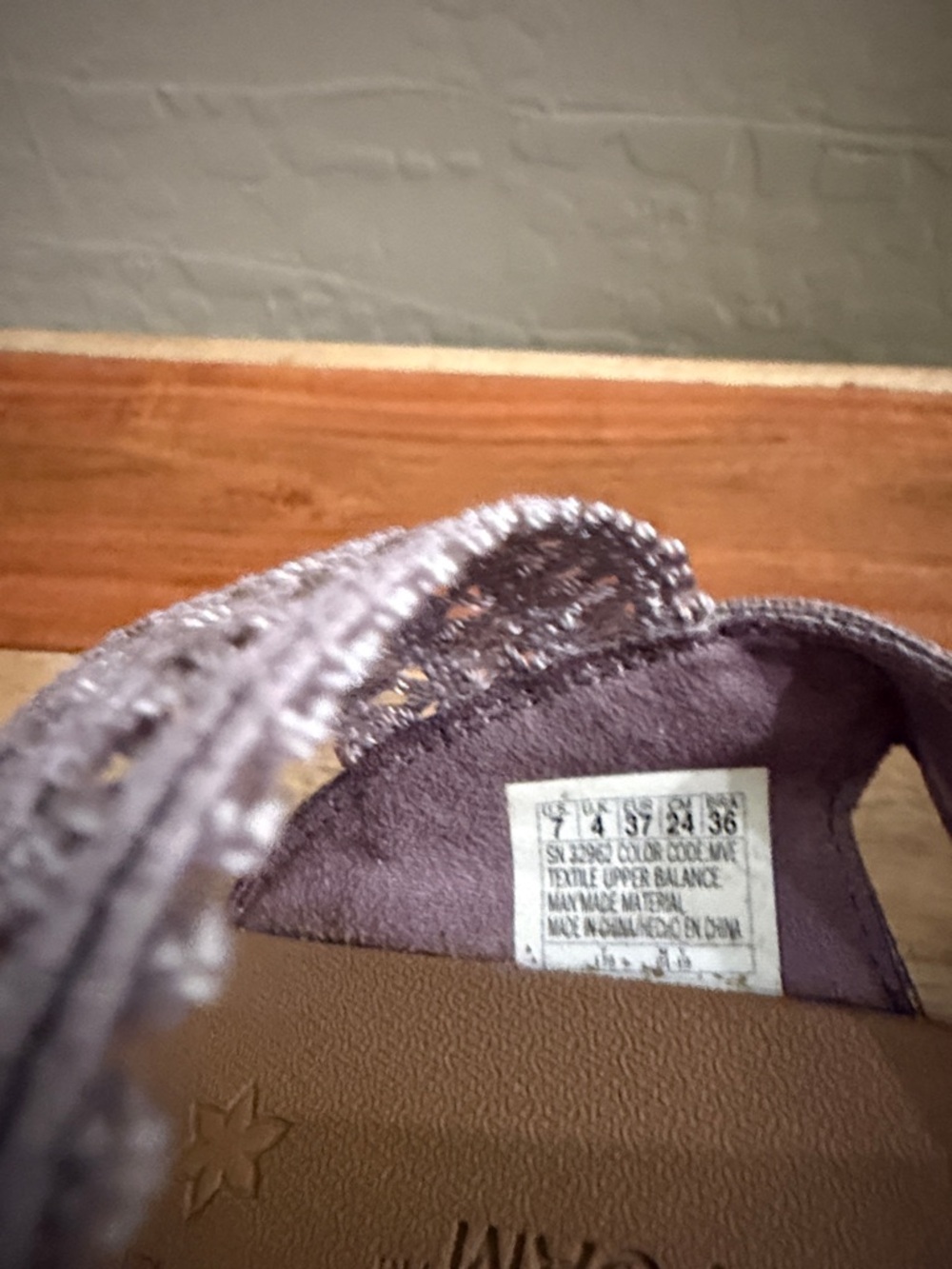 Skechers Mauve Fabric Wedge Sandals with Cork Platform - Picture 6 of 6